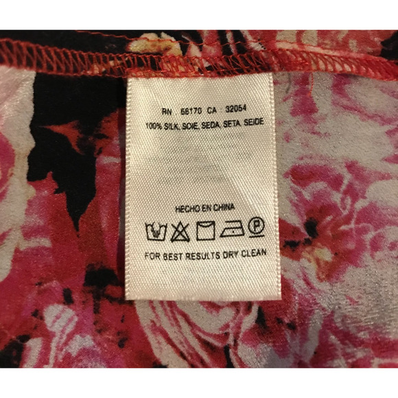 Anthropologie Vanessa Virginia Captured Rose Print Silk Peasant Blouse - Size SM - Picture 10 of 10